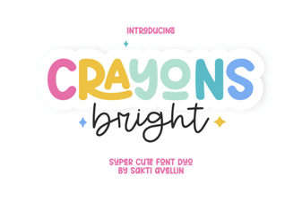 Crayons Bright Font: Fun & Creative Designs